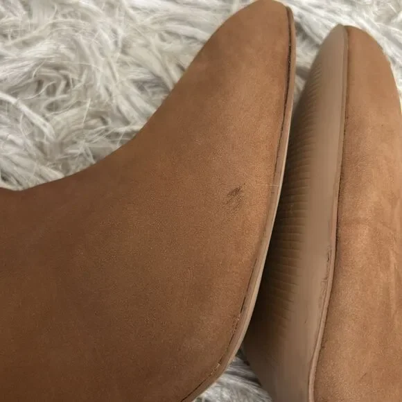 NWOB Steve Madden Ninny Chic Tall Knee-High Heeled Boots in Camel Nubuck size 11